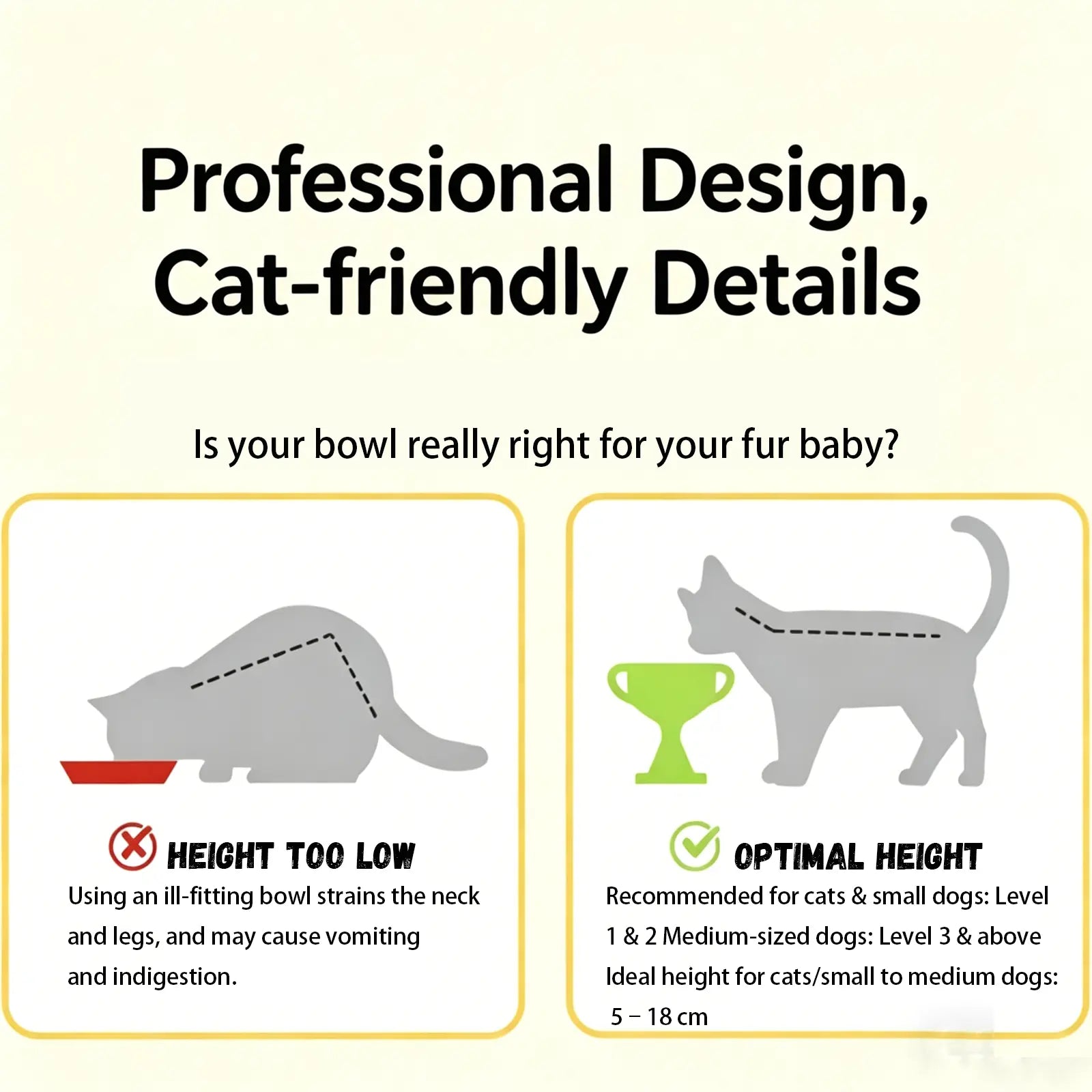 Trophy Shaped Raised Pet Food Bowl - Adjustable Tilted Ceramic Feeder, Neck-Friendly, Anti-Slip, for Cats & Small Medium Dogs