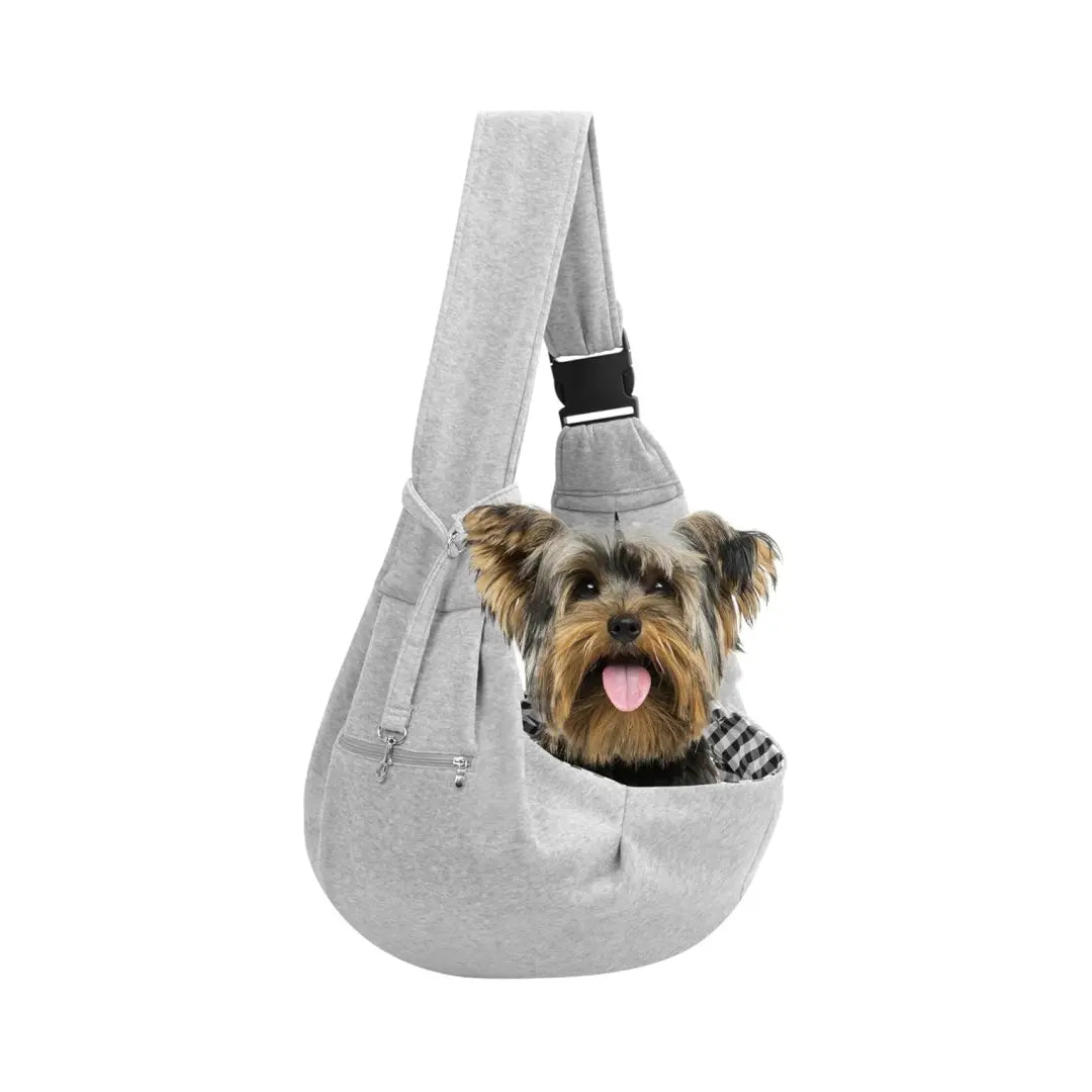 Small & Medium Pet Dog Carrier Sling Cat Bag- Reversible Puppy Carrier Purse with Storage Pocket, Hand-Free Dog Sling Carrier for Carry Small Dogs and Cats, Travel Safety Harness, Dog and Cat Harness Latest for Daily Pet Travel