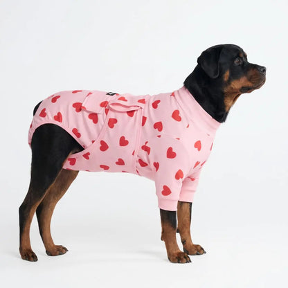 Spark Paws Dog Surgery Recovery Suit – Dog Recovery Suit after Surgery, Anti-Lick Dog Onesie, Abdominal Wound Protector, Soft Cone Alternative for Spay Neuter Male Female Pet Recovery - Donuts - S