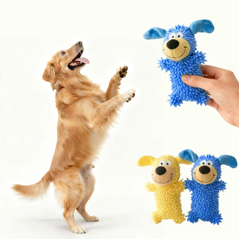Interactive Blue Dog Toy for Dental Care and Boredom Relief - Ideal Christmas Gift for Dogs