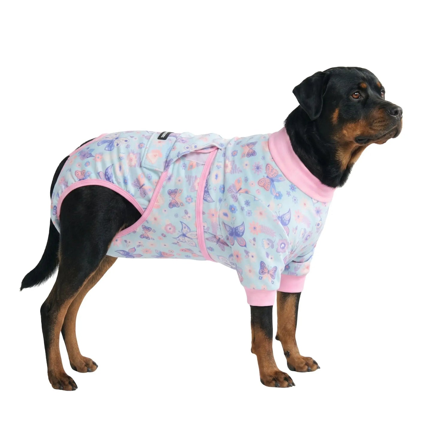 Spark Paws Dog Surgery Recovery Suit – Dog Recovery Suit after Surgery, Anti-Lick Dog Onesie, Abdominal Wound Protector, Soft Cone Alternative for Spay Neuter Male Female Pet Recovery - Donuts - S