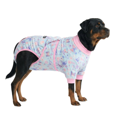 Spark Paws Dog Surgery Recovery Suit – Dog Recovery Suit after Surgery, Anti-Lick Dog Onesie, Abdominal Wound Protector, Soft Cone Alternative for Spay Neuter Male Female Pet Recovery - Donuts - S