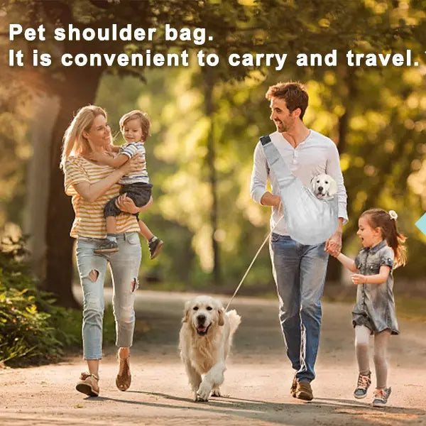 Small & Medium Pet Dog Carrier Sling Cat Bag- Reversible Puppy Carrier Purse with Storage Pocket, Hand-Free Dog Sling Carrier for Carry Small Dogs and Cats, Travel Safety Harness, Dog and Cat Harness Latest for Daily Pet Travel