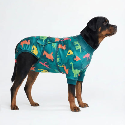 Spark Paws Dog Surgery Recovery Suit – Dog Recovery Suit after Surgery, Anti-Lick Dog Onesie, Abdominal Wound Protector, Soft Cone Alternative for Spay Neuter Male Female Pet Recovery - Donuts - S